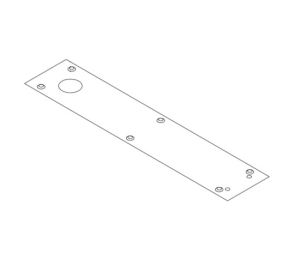 Rixson 7004000L 626 Overhead Concealed Closer, Cover Plate, Left Hand, Satin Chromium Plated