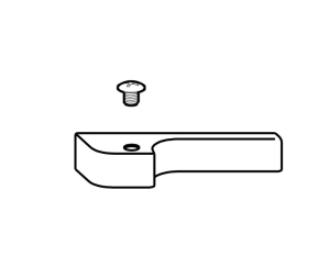 Rixson 73035L-AS 605 Floor Closer Arm Cap and Screw, Left Hand, Bright Brass