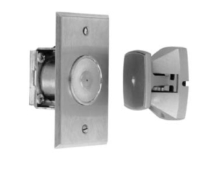 Rixson 990 696 Electromagnetic Door Holder/Release, Low Projection Wall, Satin Brass Painted