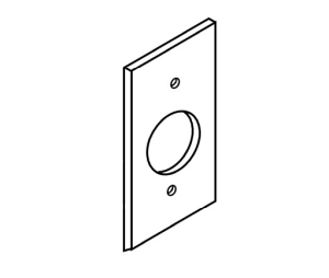 Rixson 990001 689 Electromagnetic Door Holder/Release Wall Cover Plate, Aluminum Painted