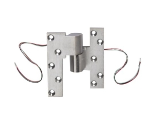 Rixson EM19 LH 605 Electrified Intermediate Pivot, 3/4" Offset Power Transfer, Bright Brass Finish, Left-Handed