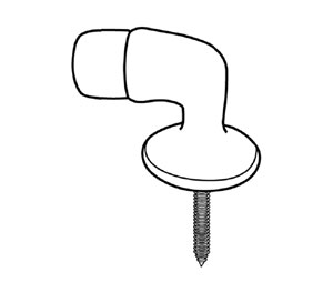 Cal-Royal SMGNS-1 US5 Small Solid Brass Gooseneck Doorstop