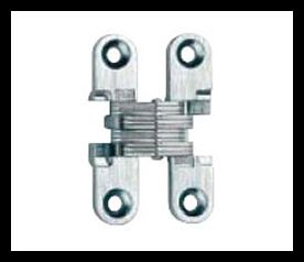 SOSS 101SSUS32B Invisible Hinge 101 Series, Bright Stainless Steel, 1/2"-5/8" Minumum Thickness, Box of 100 , bulk