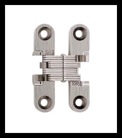 SOSS 101US15B Invisible Hinge 101 Series, Satin Nickel, 1/2"-5/8" Minumum Thickness, Box of 100 , bulk