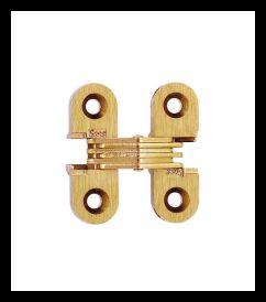 SOSS 103US4B Invisible Hinge 103 Series, Satin Brass, 3/4" Minumum Thickness, Box of 100 , bulk