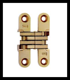 SOSS 204US4PB Invisible Hinge 204 Series, Satin Brass, 3/4" Minumum Thickness, Box of 10, bagged individually