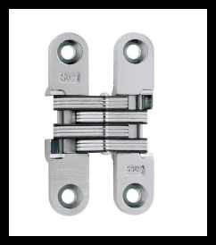 SOSS 204US26DPB Invisible Hinge 204 Series, Satin Chrome, 3/4" Minumum Thickness, Box of 10, bagged individually
