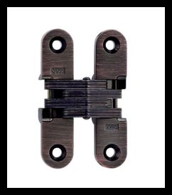 SOSS 208US10BLB Invisible Hinge 208 Series, Oil Rubbed Bronze, Lacquered, 1" Minumum Thickness, Box of 100 , bulk