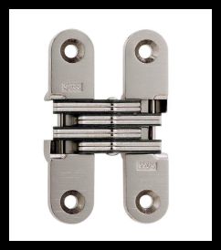 SOSS 208US15B Invisible Hinge 208 Series, Satin Nickel, 1" Minumum Thickness, Box of 100 , bulk
