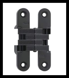 SOSS 212US19B Invisible Hinge 212 Series, Black E-Coated, 1-1/8" Minumum Thickness, Box of 100 , bulk