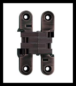 SOSS 212US10BLB Invisible Hinge 212 Series, Oil Rubbed Bronze, Lacquered, 1-1/8" Minumum Thickness, Box of 100 , bulk