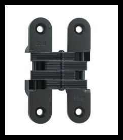 SOSS 216US19B Invisible Hinge 216 Series, Black E-Coated, 1-3/8" Minumum Thickness, Box of 100 , bulk