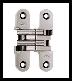 SOSS 216US14B Invisible Hinge 216 Series, Bright Nickel, 1-3/8" Minumum Thickness, Box of 100 , bulk