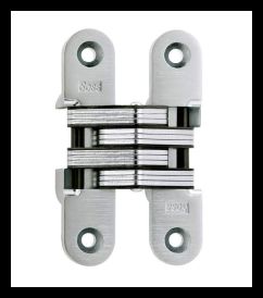 SOSS 216US26DB Invisible Hinge 216 Series, Satin Chrome, 1-3/8" Minumum Thickness, Box of 100 , bulk