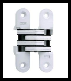 SOSS 216WHB Invisible Hinge 216 Series, White E-Coated, 1-3/8" Minumum Thickness, Box of 100 , bulk