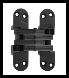 SOSS 218US19B Invisible Hinge 218 Series, Black E-Coated, 1-3/4" Minumum Thickness, Box of 100 , bulk
