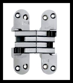 SOSS 218US26B Invisible Hinge 218 Series, Bright Chrome, 1-3/4" Minumum Thickness, Box of 100 , bulk