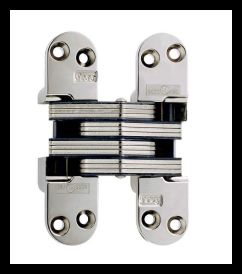 SOSS 218US14B Invisible Hinge 218 Series, Bright Nickel, 1-3/4" Minumum Thickness, Box of 100 , bulk