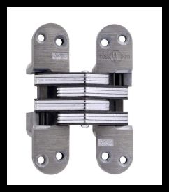 SOSS 218UNPB Invisible Hinge 218 Series, Unplated, 1-3/4" Minumum Thickness, Box of 100 , bulk
