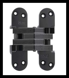 SOSS 220US19B Invisible Hinge 220 Series, Black E-Coated, 2" Minumum Thickness, Box of 100 , bulk