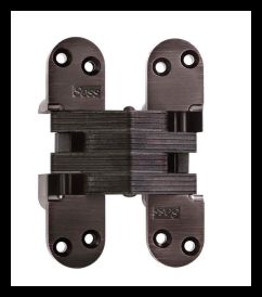SOSS 220US10BLB Invisible Hinge 220 Series, Oil Rubbed Bronze, Lacquered, 2" Minumum Thickness, Box of 100 , bulk