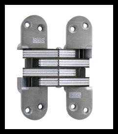 SOSS 220UNPB Invisible Hinge 220 Series, Unplated, 2" Minumum Thickness, Box of 100 , bulk