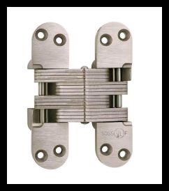 SOSS 220ASUS15B Invisible Hinge 220AS Series, Alloy Steel Satin Nickel, 2" Minumum Thickness, Box of 100 , bulk