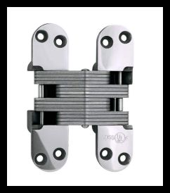 SOSS 220SSUS32B Invisible Hinge 220SS Series, Bright Stainless Steel, 2" Minumum Thickness, Box of 100 , bulk