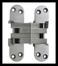 SOSS 220SSUS32DB Invisible Hinge 220SS Series, Satin Stainless Steel, 2" Minumum Thickness, Box of 100 , bulk