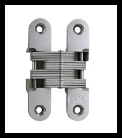 SOSS 416SSUS32DB Invisible Hinge 416SS Series, Satin Stainless Steel, 1-3/8" Minumum Thickness, Box of 100 , bulk
