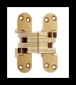 SOSS 418US4B Invisible Hinge 418 Series, Alloy Steel Satin Brass, 1-3/4" Minumum Thickness, Box of 100 , bulk