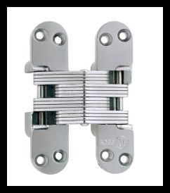 SOSS 418US26DB Invisible Hinge 418 Series, Alloy Steel Satin Chrome, 1-3/4" Minumum Thickness, Box of 100 , bulk