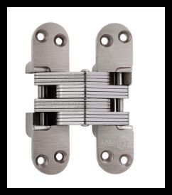 SOSS 418US15B Invisible Hinge 418 Series, Alloy Steel Satin Nickel, 1-3/4" Minumum Thickness, Box of 100 , bulk