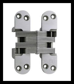 SOSS 418SSUS32DB Invisible Hinge 418SS Series, Satin Stainless Steel, 1-3/4" Minumum Thickness, Box of 100 , bulk