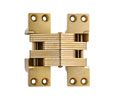 Soss 420US4 Invisible Hinge 420 Series US4 - Alloy Steel Satin Brass