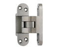Soss 518US26D Wide Throw Wrap-Around Invisible Hinge - Satin Chrome