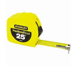Stanley 680-30-454 Tape Rules, 1 in x 25 ft, Inch/Fraction