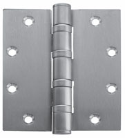 Stanley FBB199-4.5x4.5 US26D 4.5x4.5in Full Mortise Heavy Weight Ball Bearing Brass Base Hinge - Satin Chrome