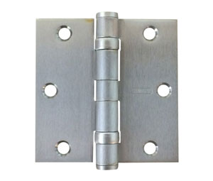 Stanley FBB191-3.5x3.5 US26D 3.5x3.5in Full Mortise Standard Weight Ball Bearing Brass Base Hinge - Satin Chrome