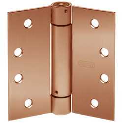 Stanley 2060R 4 x 4 10 Single Acting, Full Mortise, Standard Weight Spring Hinge - 4" x 4", Sqaure Corners, Satin Bronze