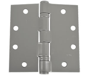 Stanley FBB179 5x4 US15 5" x 4" Full Mortise Standard Weight Ball Bearing Steel Base Hinge Satin Chrome Standard Removable Pin -  Satin Nickel