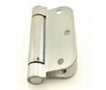Stanley RD2068R 3-1/2 x 3-1/2 26D Single Acting, Full Mortise, Standard Weight Spring Hinge - 3-1/2" x 3-1/2", 5/8" Radius Corners, Satin Chromium Plated