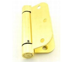 Stanley RD2068R 4 x 4 4 Single Acting, Full Mortise, Standard Weight Spring Hinge - 4" x 4", 5/8" Radius Corners, Satin Brass