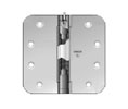 Stanley RD2068R 3-1/2 x 3-1/2 32D Single Acting, Full Mortise, Standard Weight Spring Hinge - 3-1/2" x 3-1/2", 5/8" Radius Corners, Satin Stainless Steel