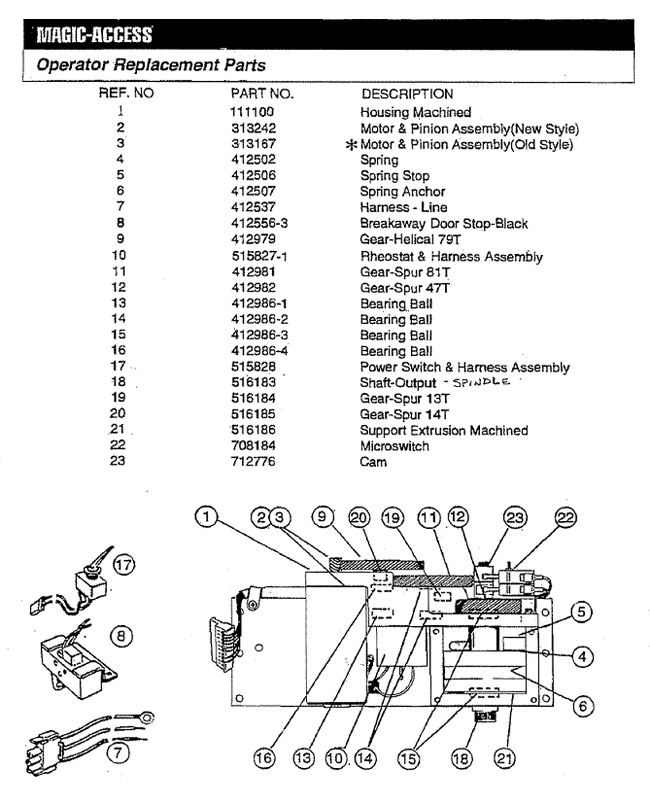 Stanley R110378RI Stanley Magic Access Operator RH/IN - Rebuilt