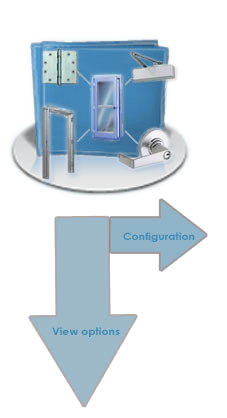 Quick Combination Single Stile & Rail FG Full Glass with Mid Rail