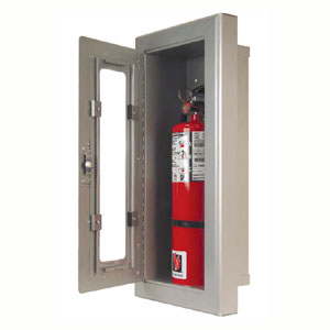 Strike First 116-TN-SG Titan Series Aluminum Fire Extinguisher Cabinet-Fire Rated