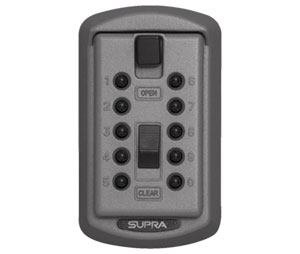 Supra 001170 KeySafe Slimline 2-Key w/Push Button - Titanium