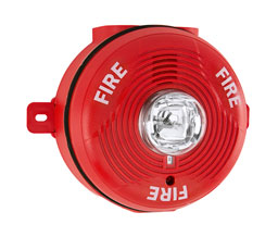 System Sensor PC2RK SpectrAlert® Advance Outdoor Horn Strobe - Ceiling Mount - Red w/Back Box 