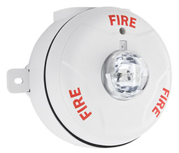 System Sensor SCWK SpectrAlert® Advance Outdoor Strobe - Ceiling Mount - White w/Back Box 